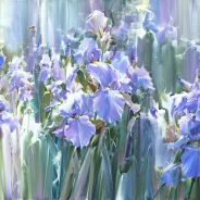 живопись: Flickering irises