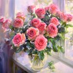 Картина Утро с розами