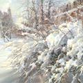 February. At the walls of the Simonov Monastery
